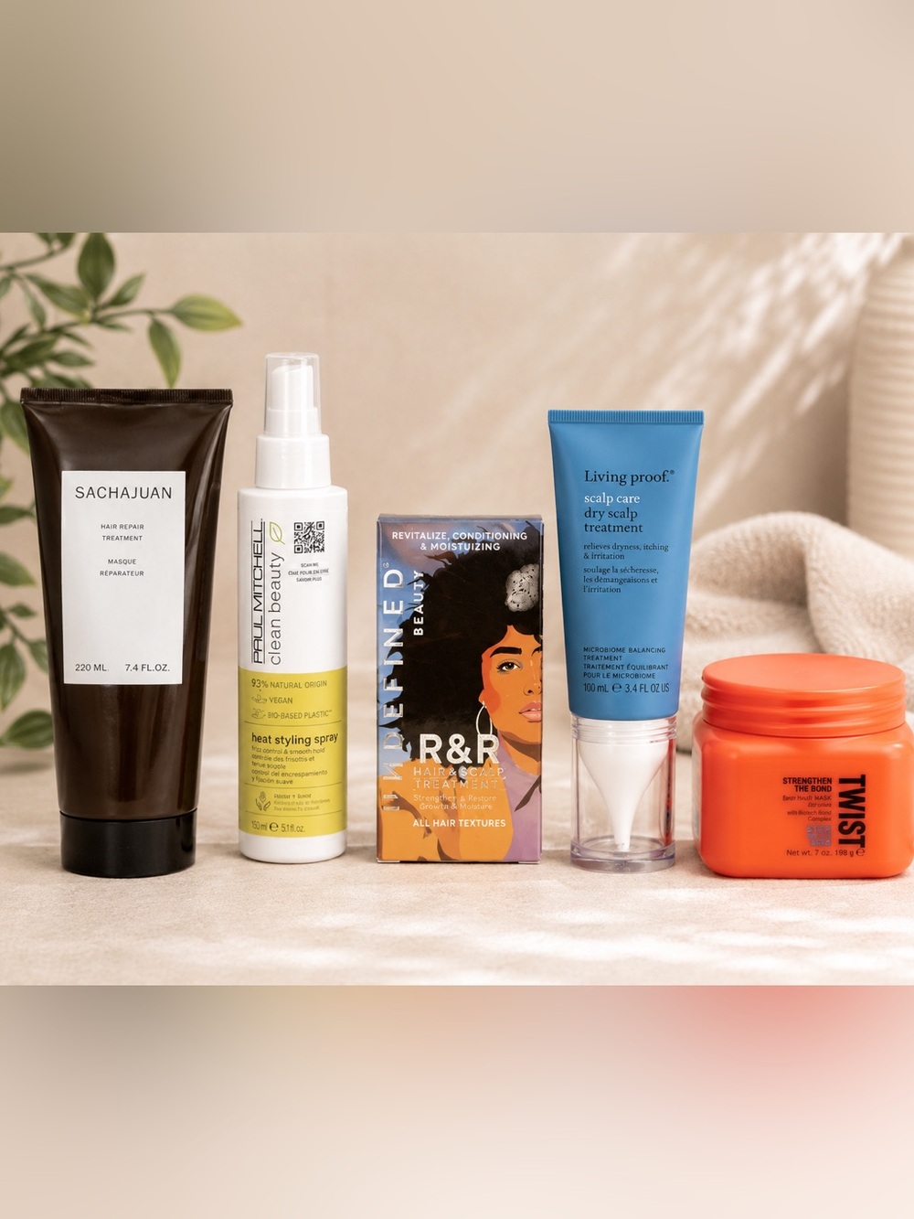 5pc Premium Hair Care Bundle Living Proof Sachajuan Paul Mitchell NEW